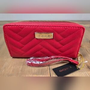 Bebe Red Quilted Women's Wallet